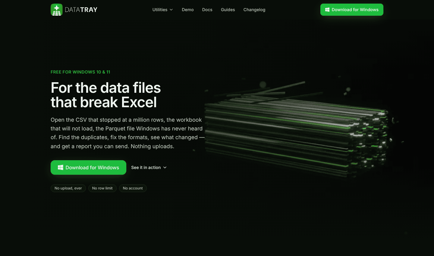 DataTray — a Windows data utility belt screenshot 1