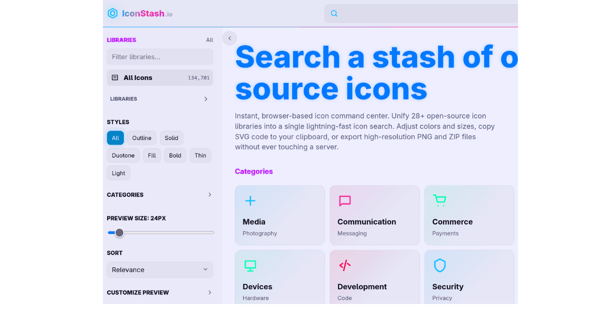 IconStash.io screenshot 1