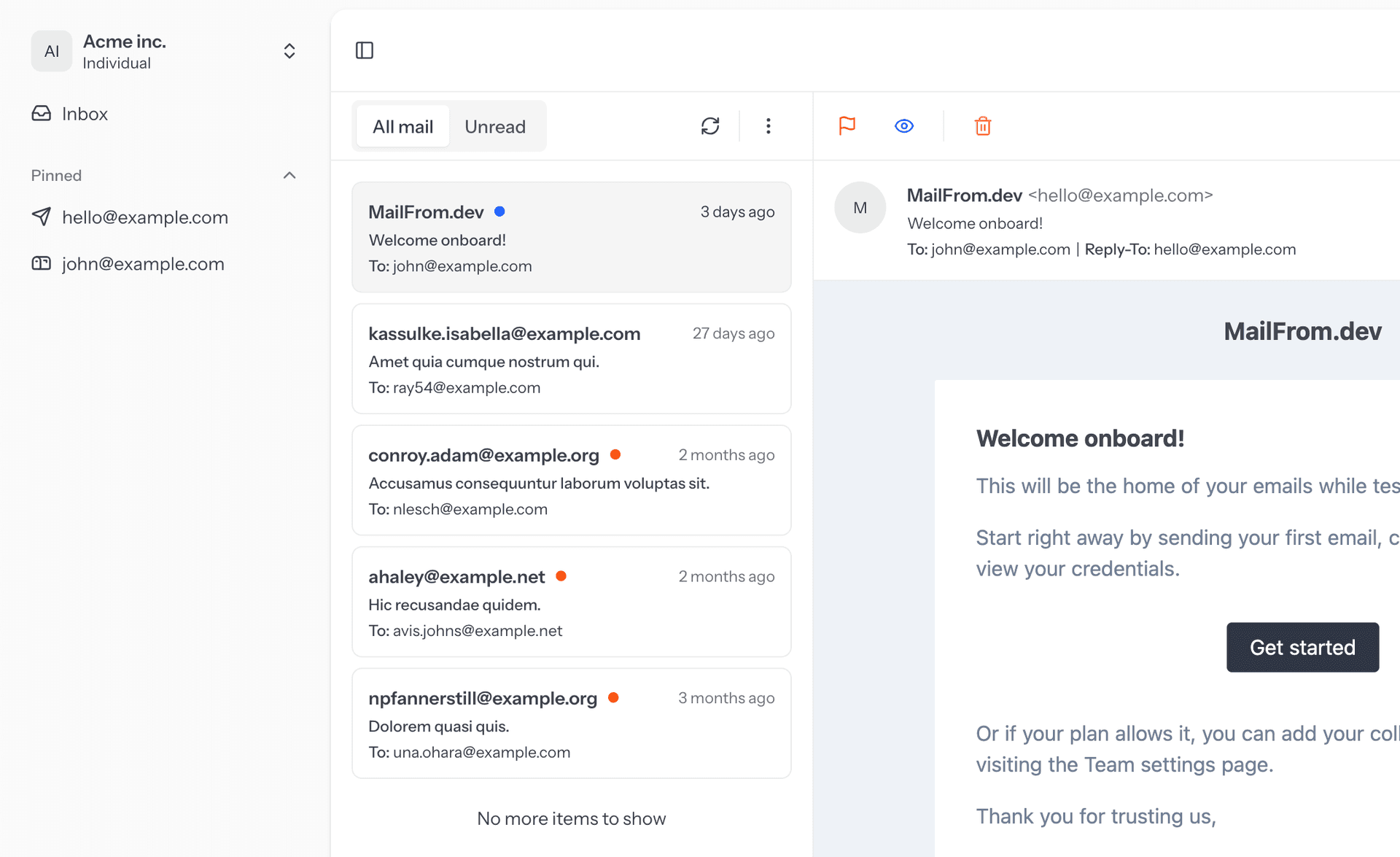 MailFrom.dev screenshot 1