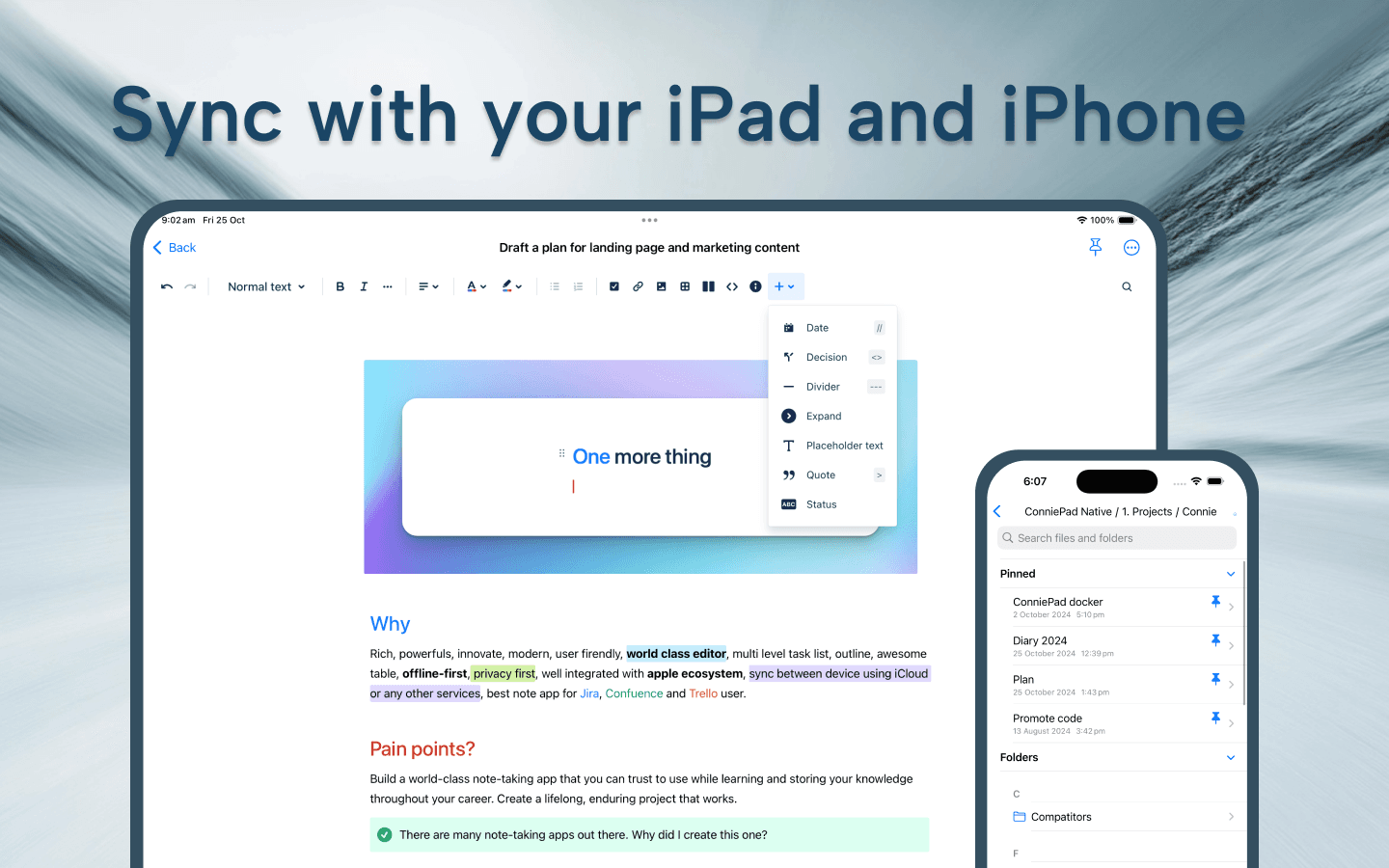 Notes - ConniePad screenshot 1