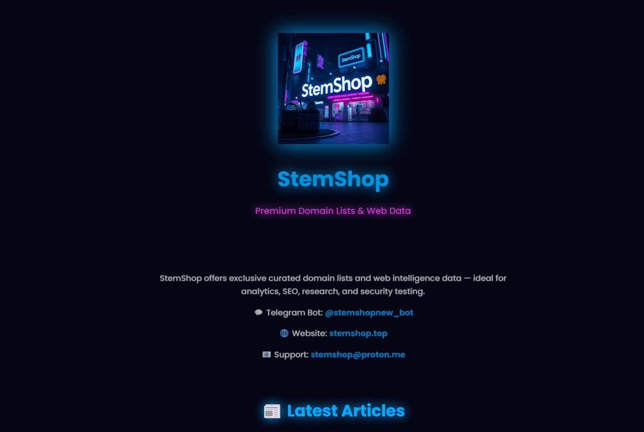 StemShop — Domain Lists Marketplace screenshot 1