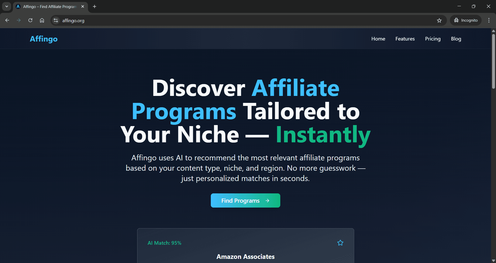 Affingo screenshot 1