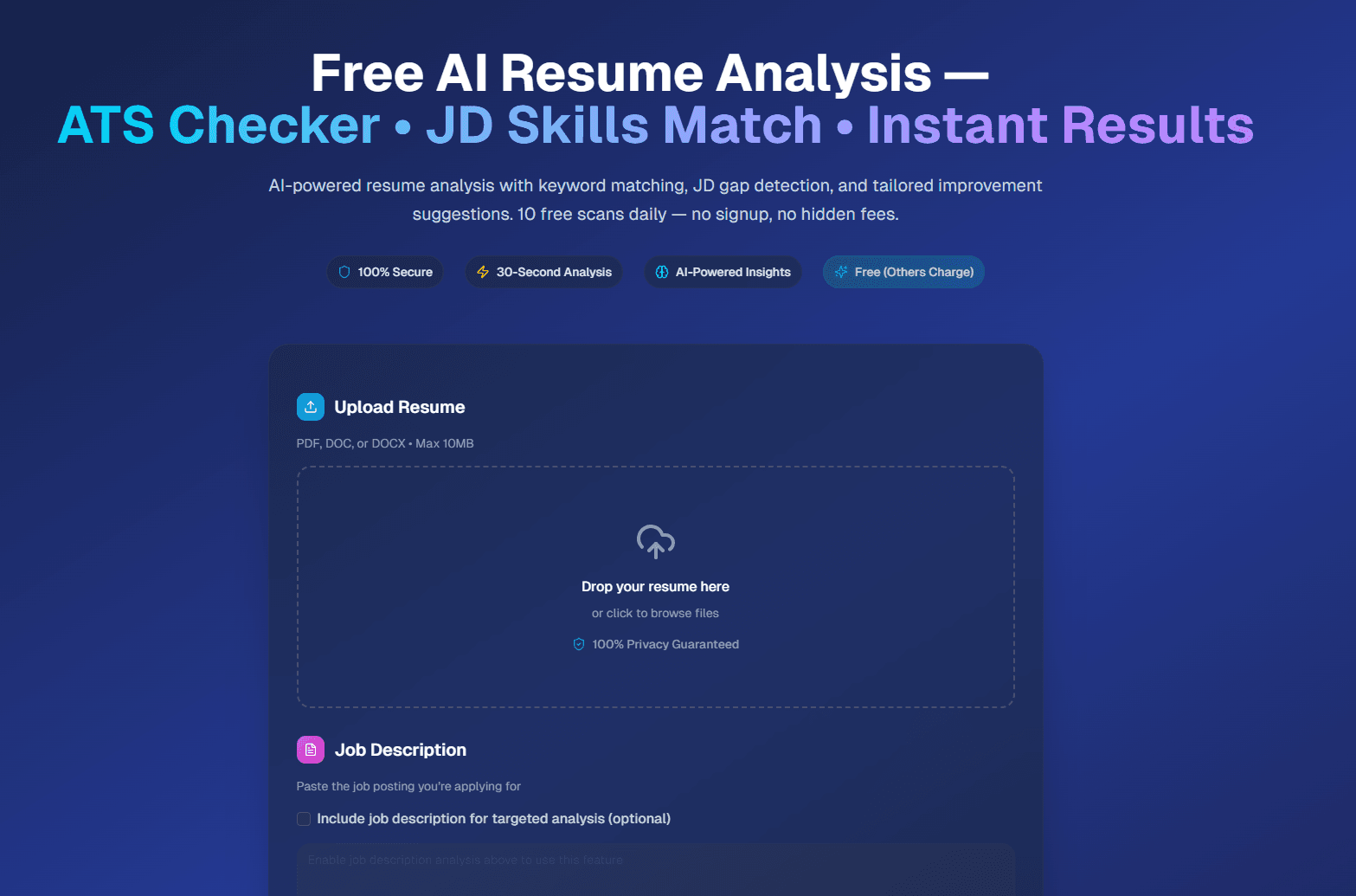 AI ATS Checker screenshot 1