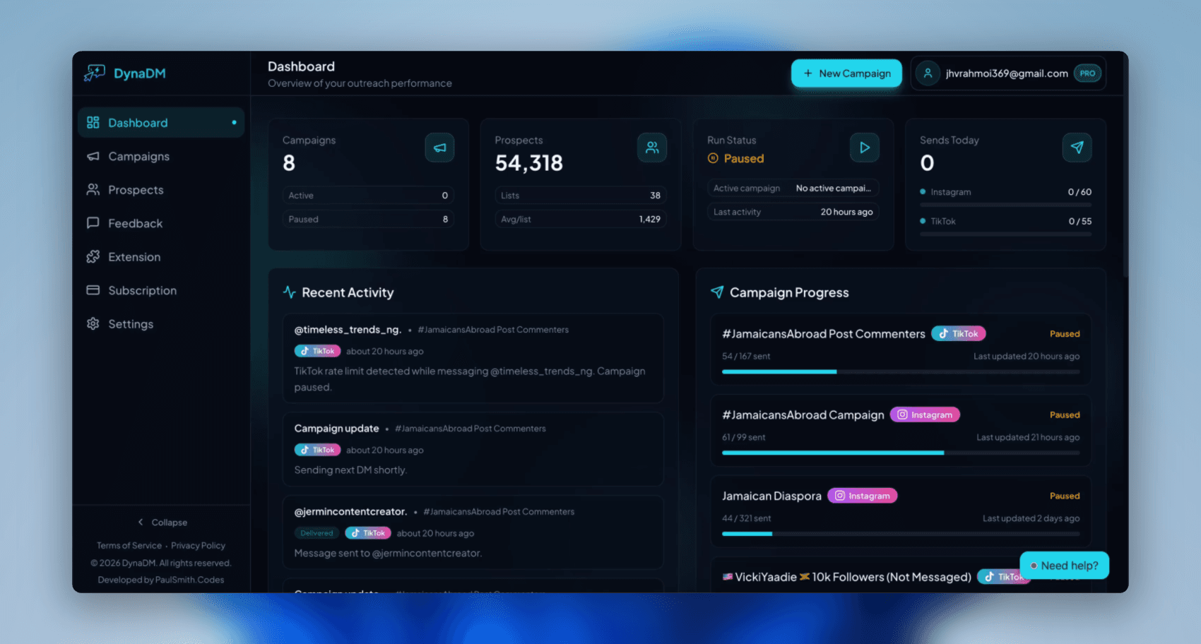 DynaDM - Automated DM Outreach screenshot 1