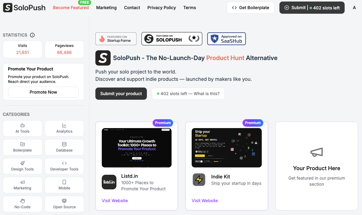 Directory Boilerplate screenshot 1