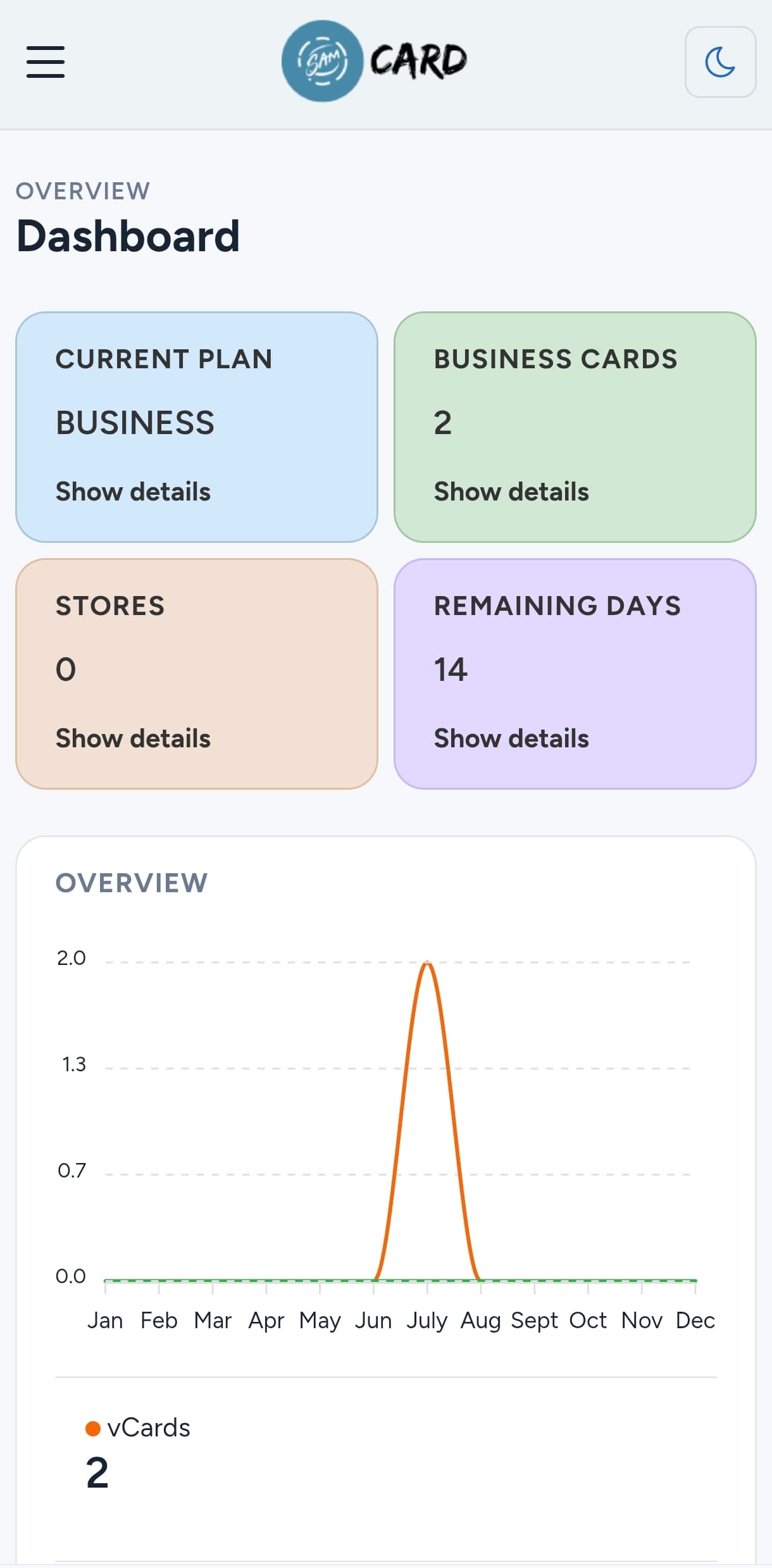 Sam Card Business Card screenshot 1