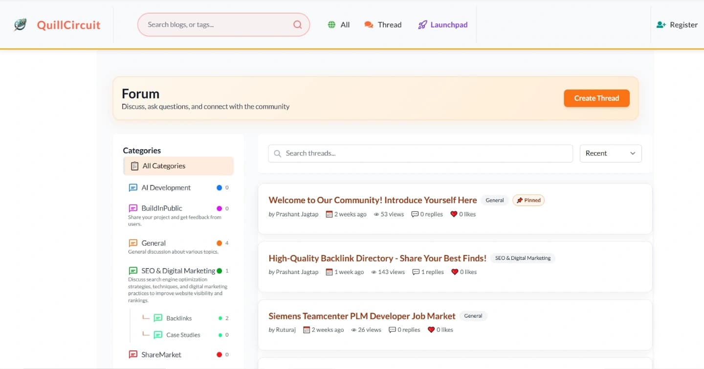 QuillCircuit Forum QuillCircuit Forum screenshot 1