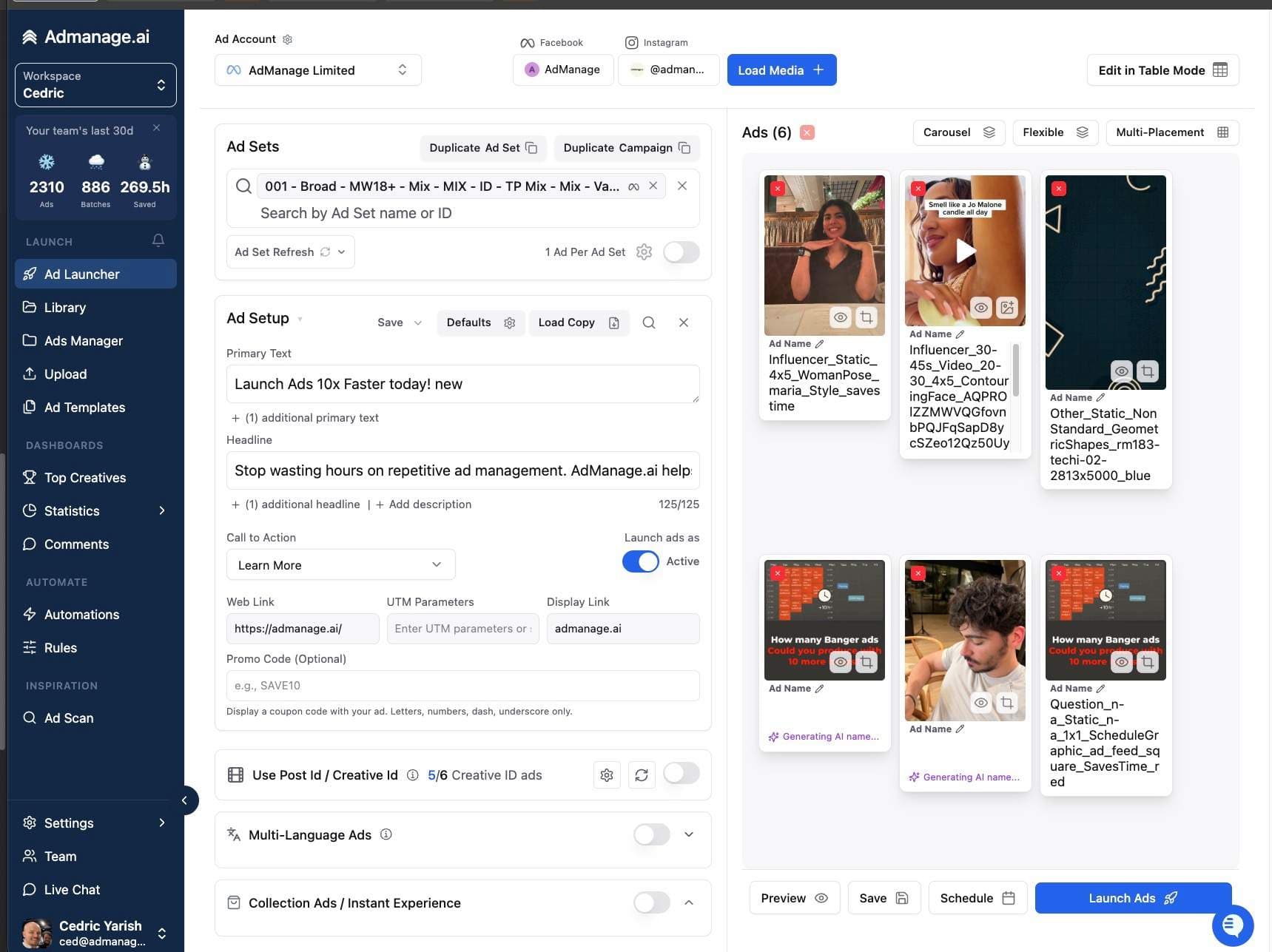 Admanage AI Admanage AI screenshot 1