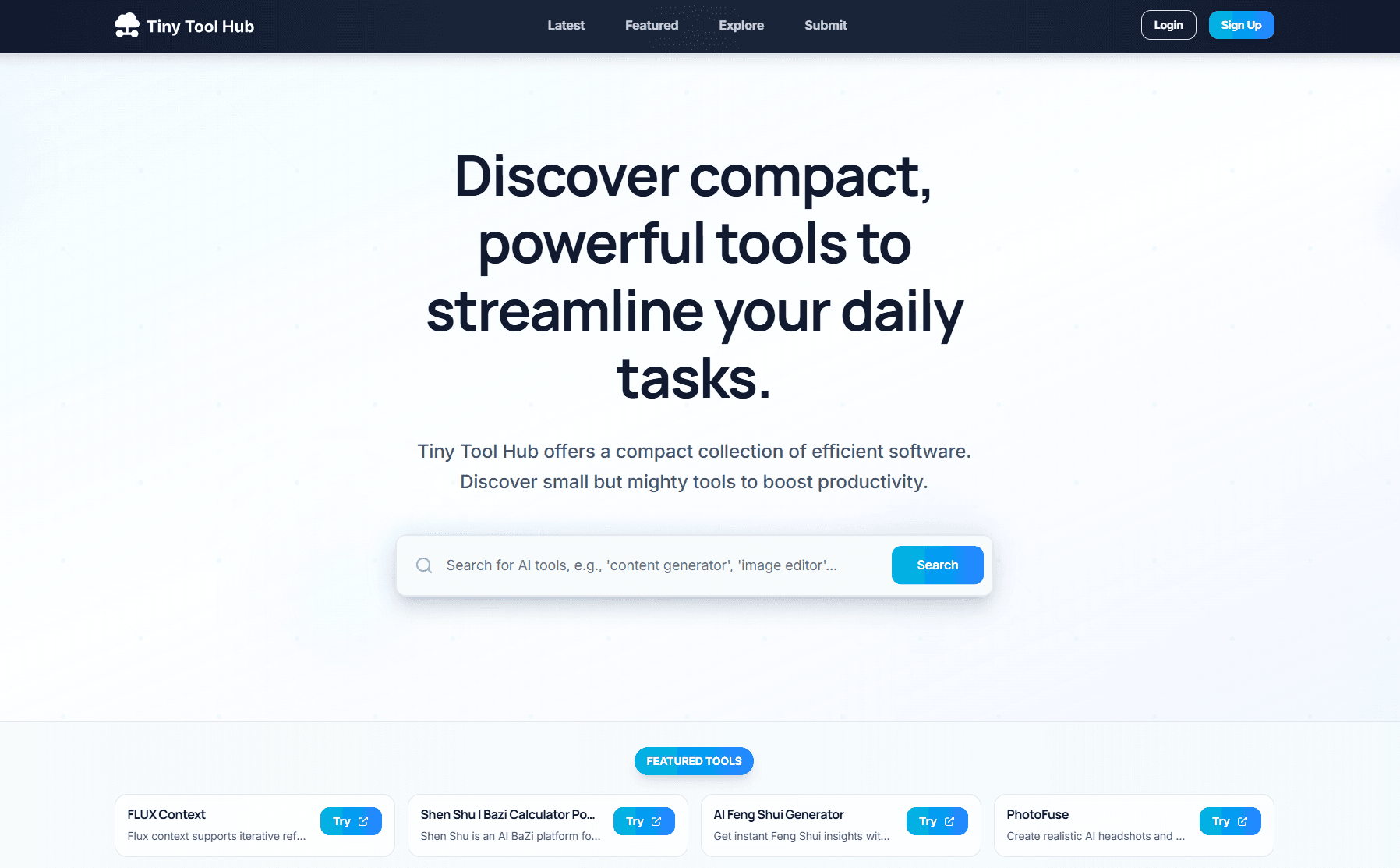 Tiny Tool Hub Tiny Tool Hub screenshot 1