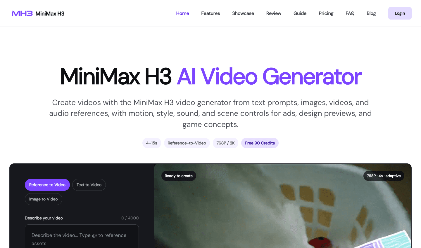 MiniMax H3 AI Video Generator MiniMax H3 AI Video Generator screenshot 1