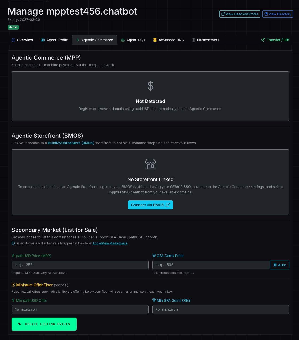 Headless Domains Headless Domains screenshot 1