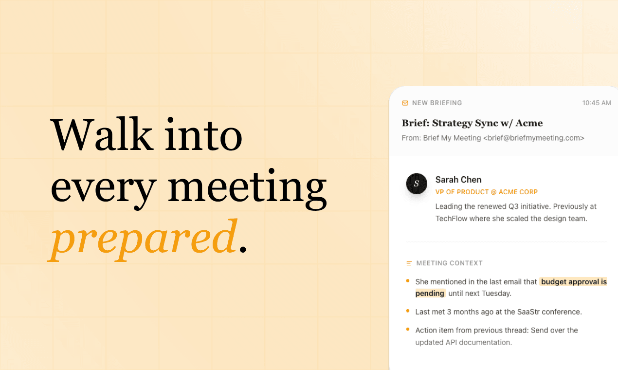 Brief My Meeting Brief My Meeting screenshot 1