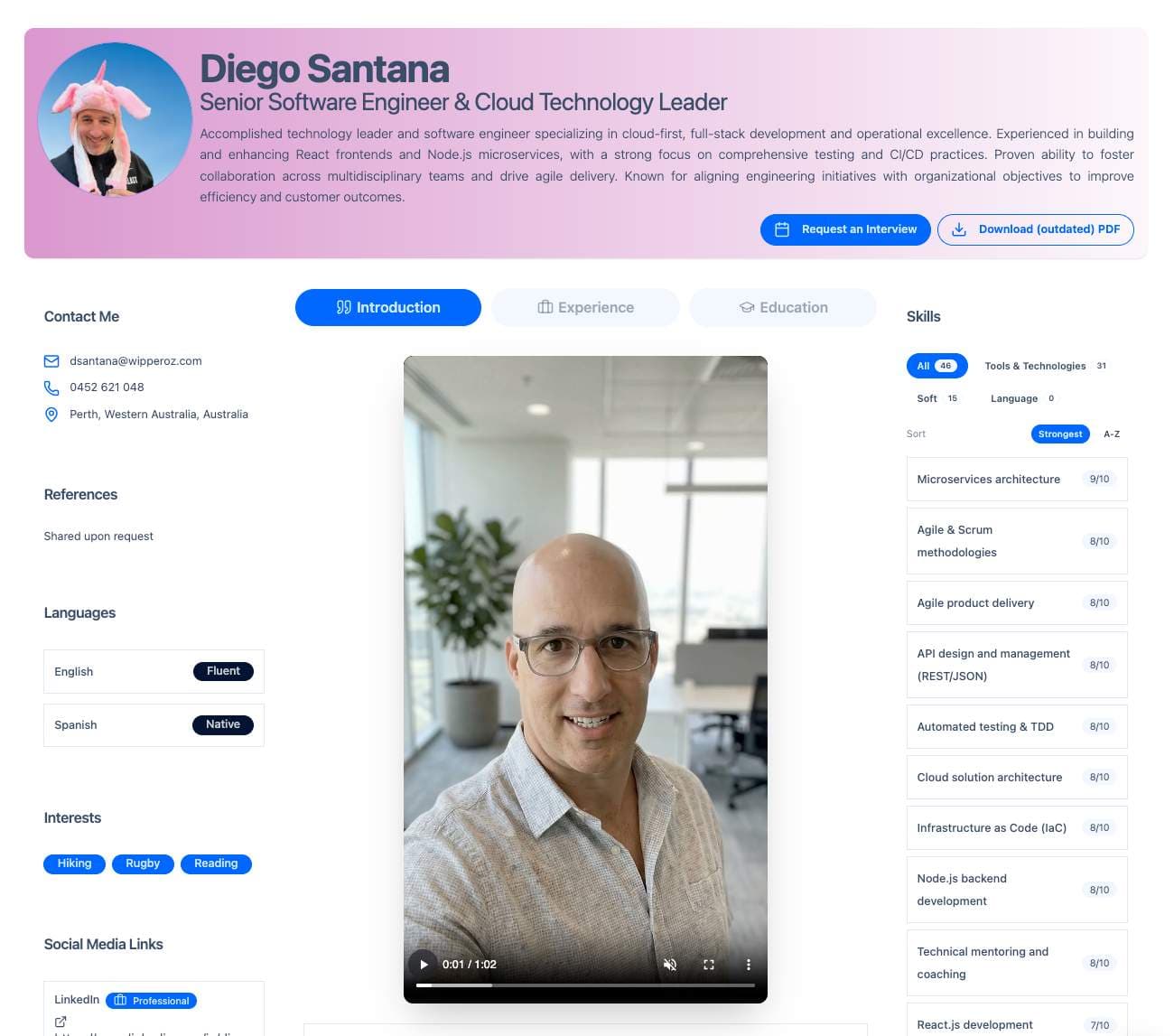 Virtual CV Virtual CV screenshot 1