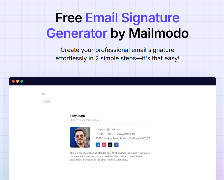 Free Email Signature Generator Free Email Signature Generator screenshot 1