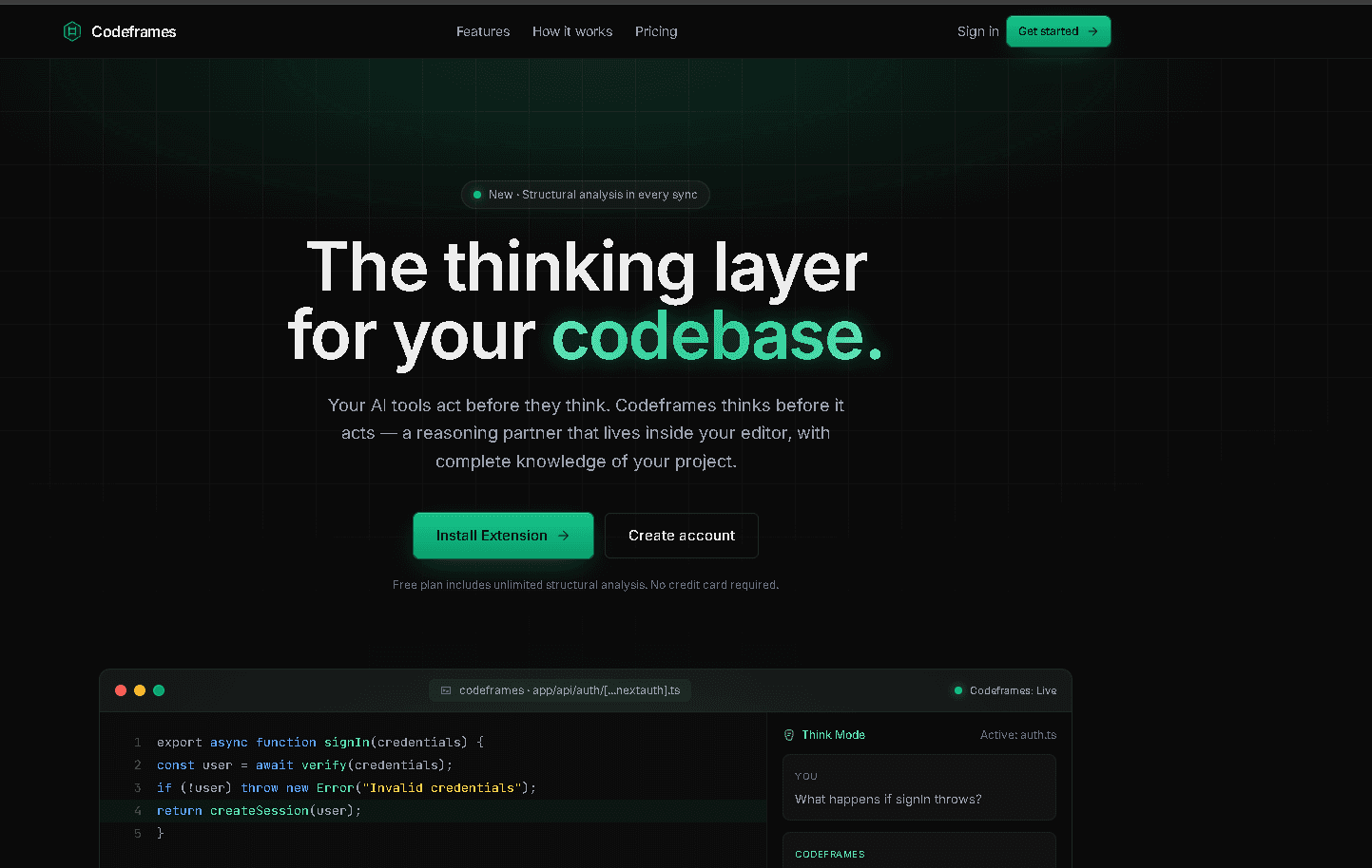 Codeframes Codeframes screenshot 1