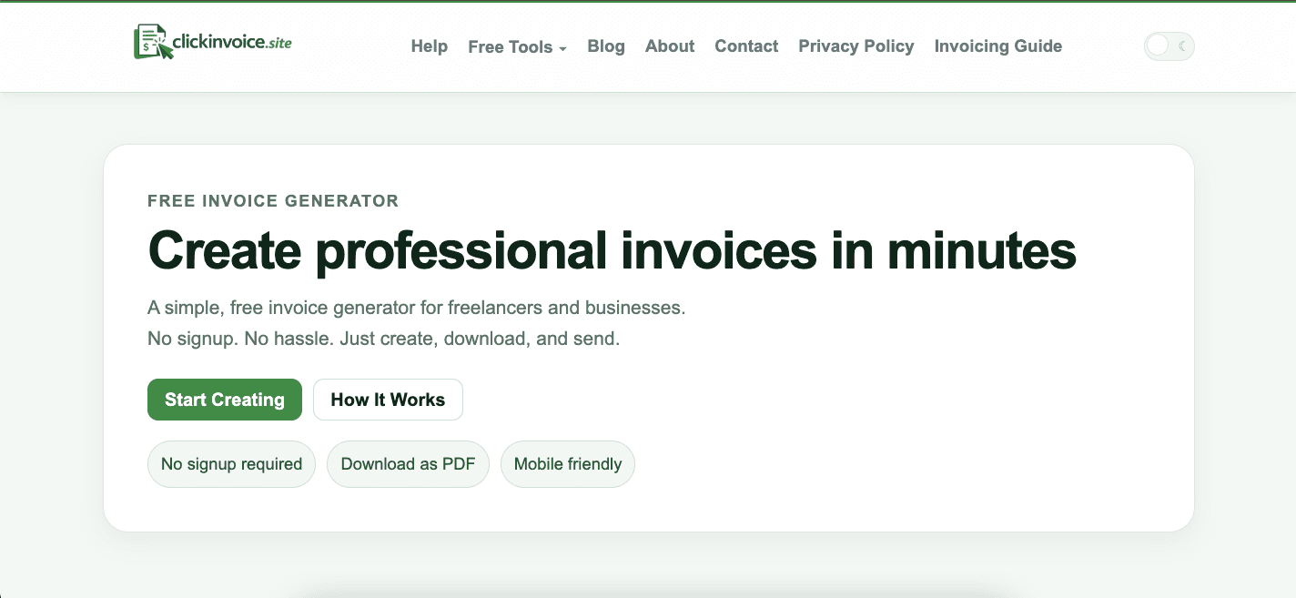 Clickinvoice.site Clickinvoice.site screenshot 1