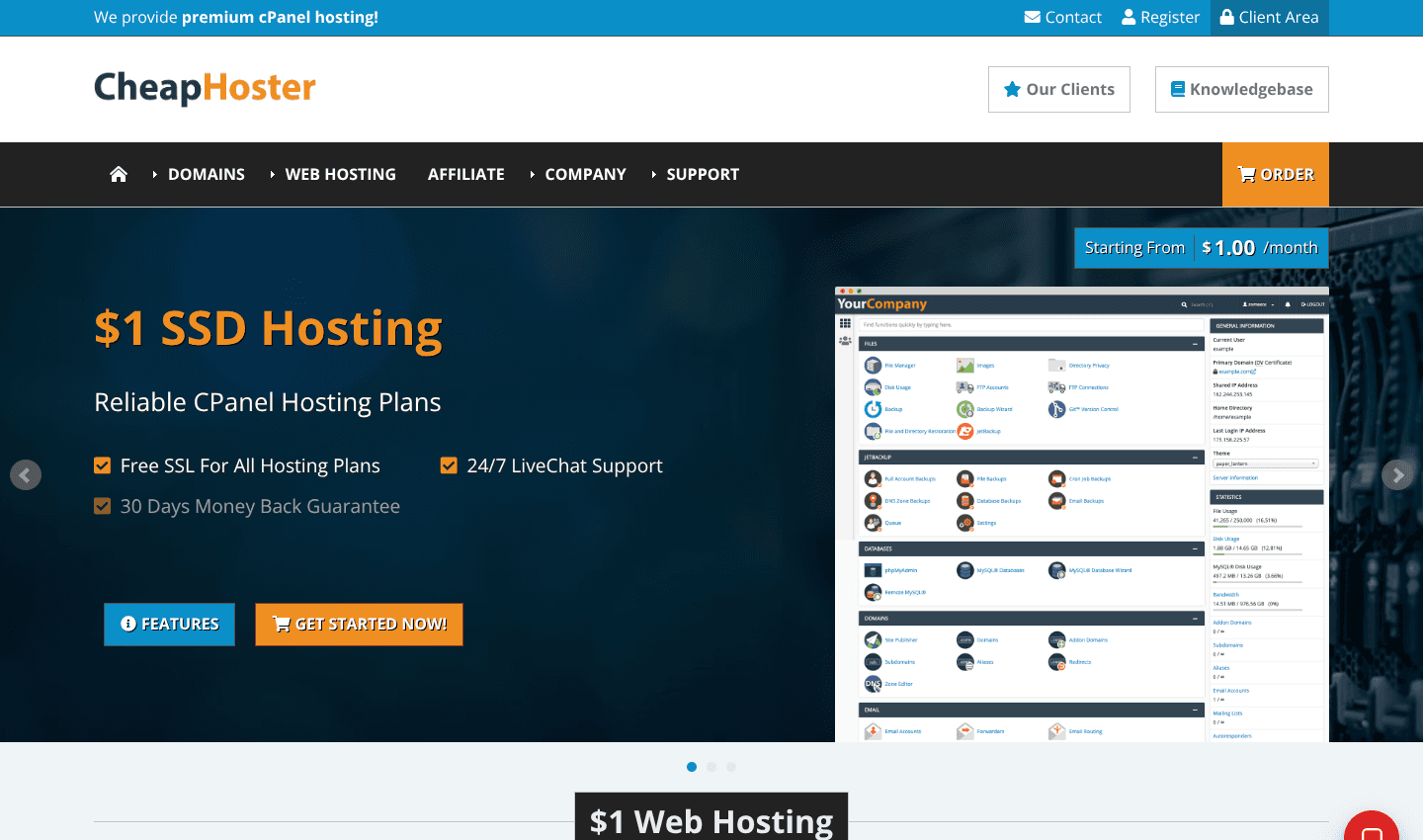 $1 Web Hosting, $1 Hosting, 1 dollar Hosting with wordpress $1 Web Hosting, $1 Hosting, 1 dollar Hosting with wordpress screenshot 1