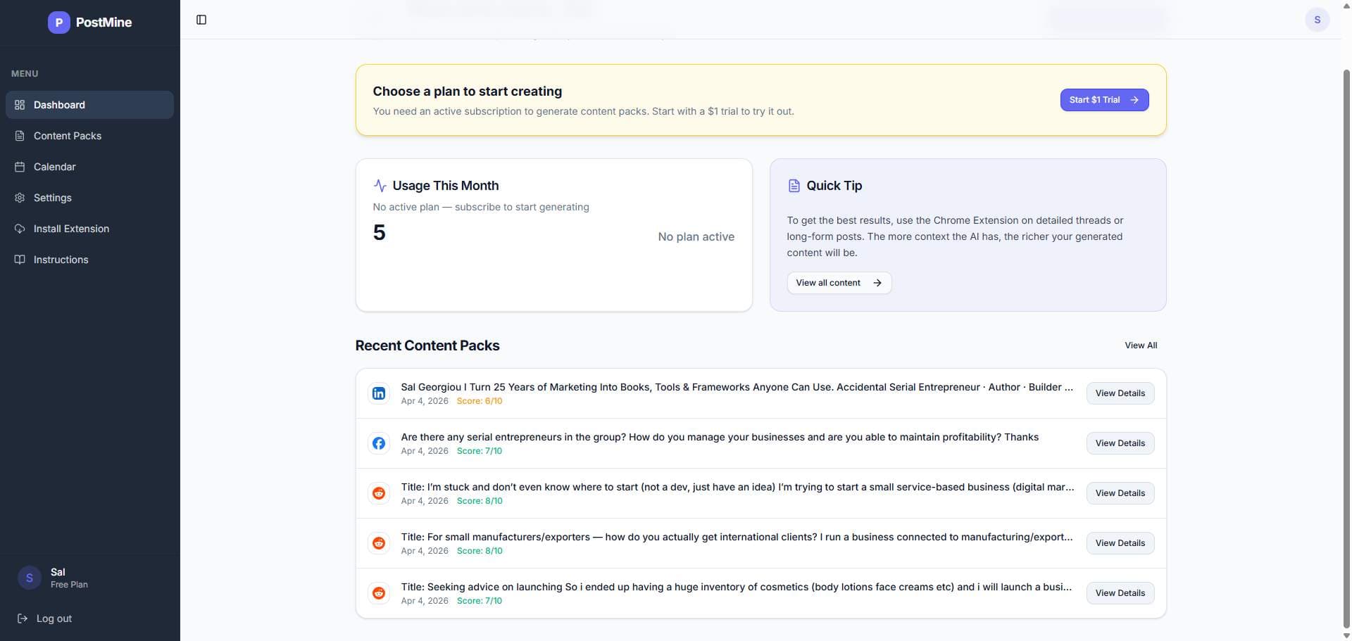 Postmine Postmine screenshot 1