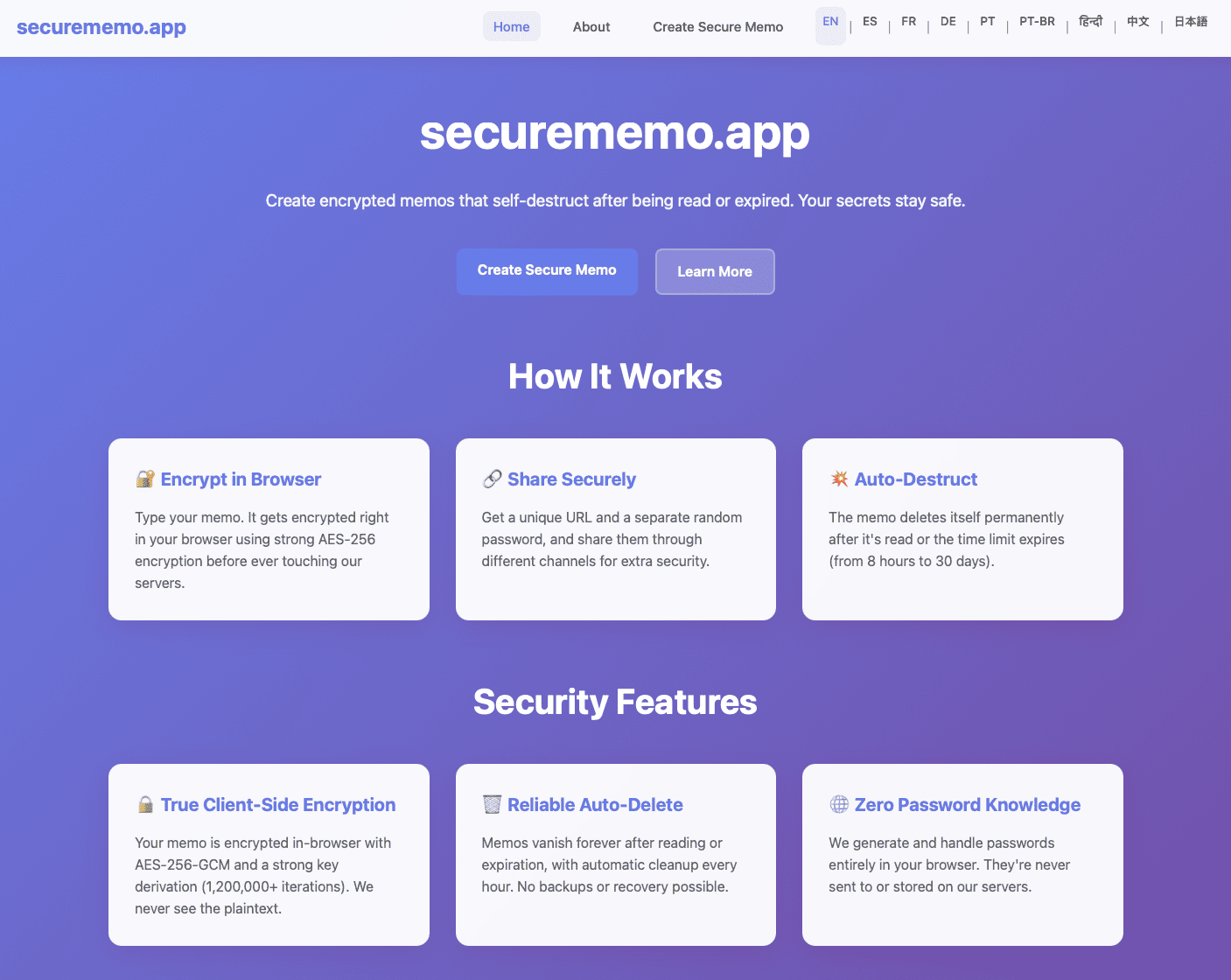 securememo.app securememo.app screenshot 1