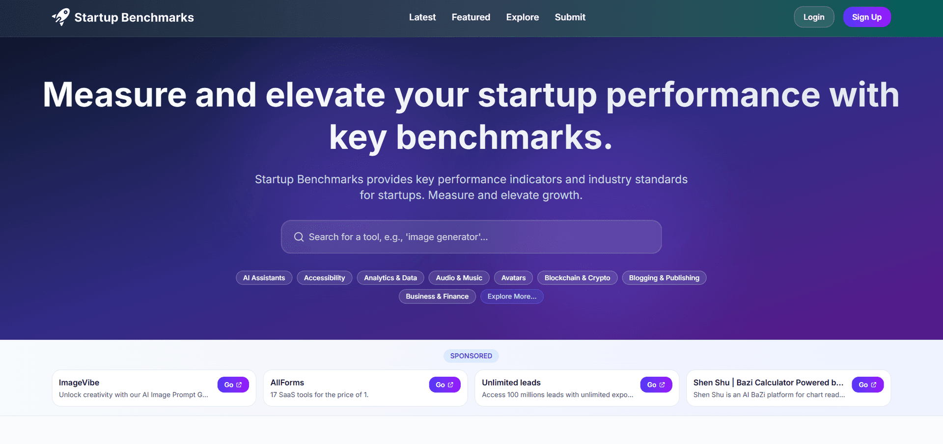 Startup Benchmarks Startup Benchmarks screenshot 1