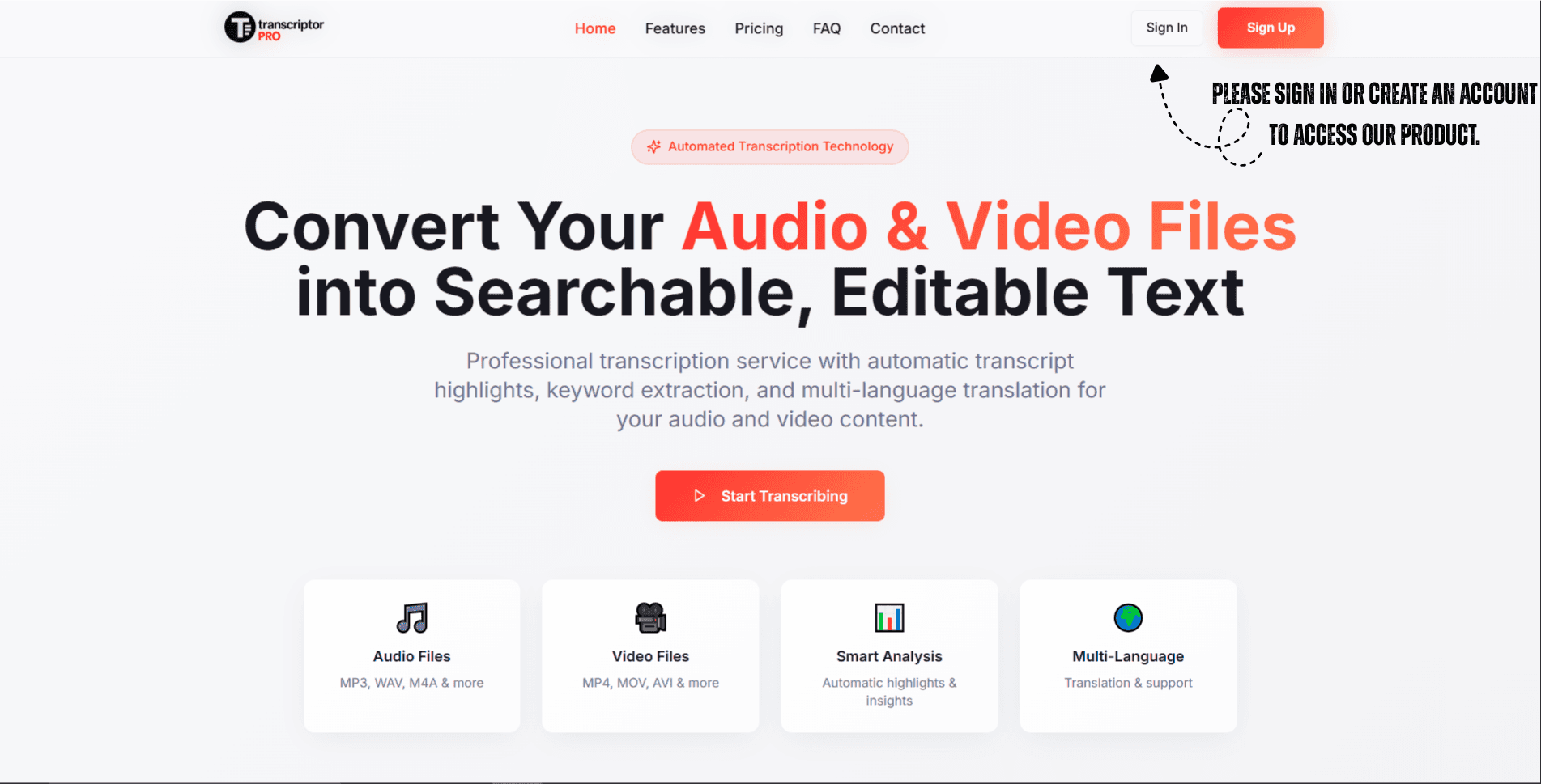 transcriptor pro transcriptor pro screenshot 1