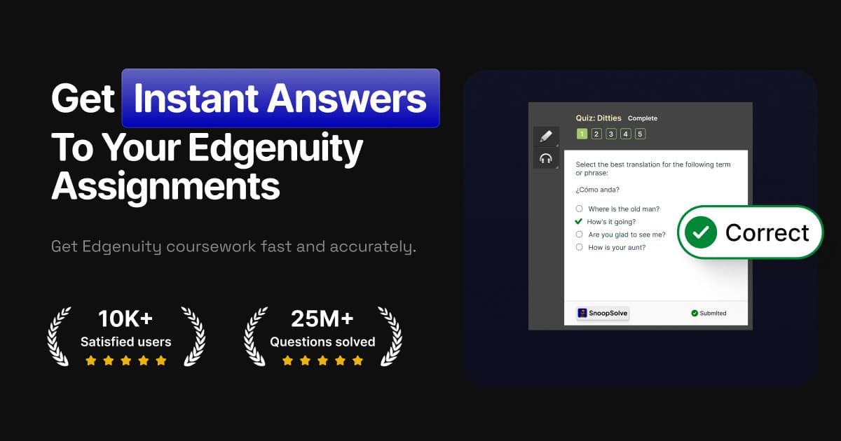 SnoopSolve — Edgenuity Answers & Study Help Extension SnoopSolve — Edgenuity Answers & Study Help Extension screenshot 1