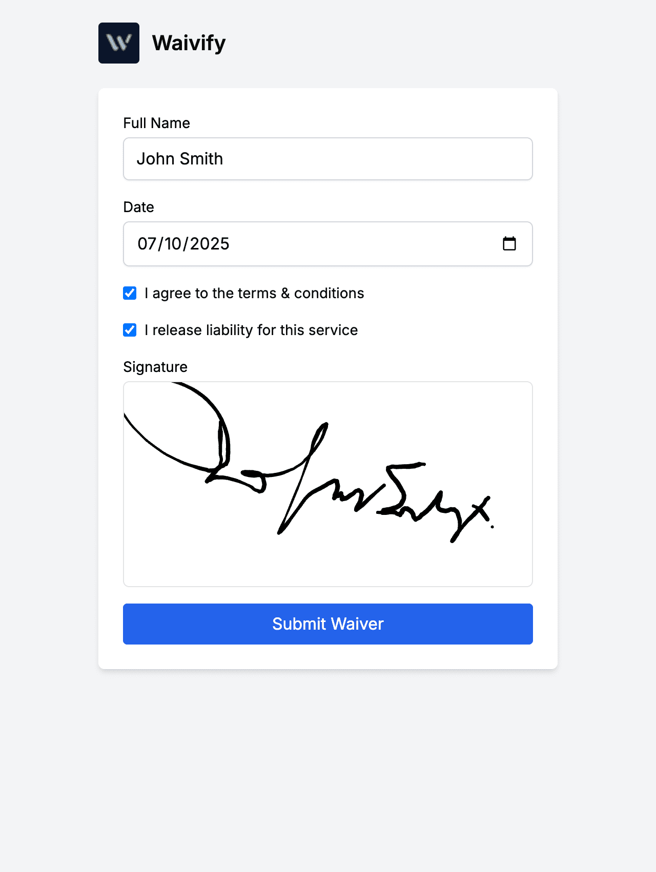 Waivify Waivify screenshot 1