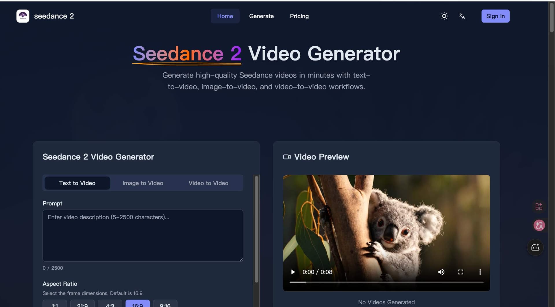 Seedance 2 Seedance 2 screenshot 1