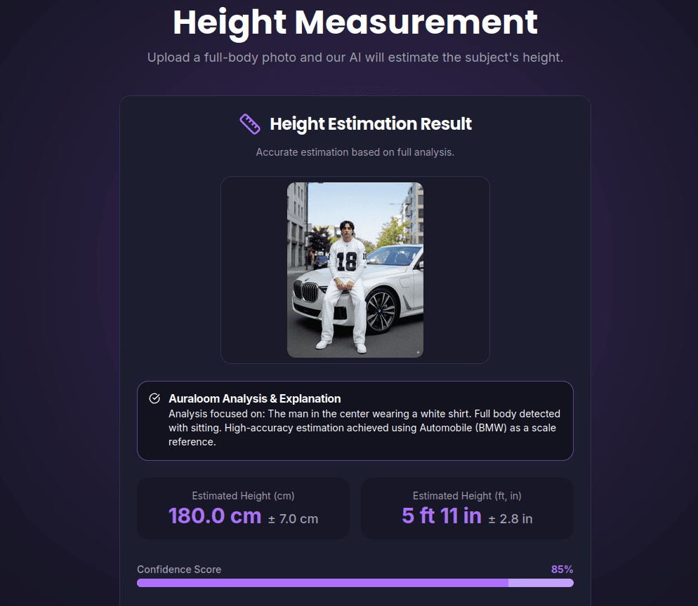 Auraloom – AI Height Estimator Auraloom – AI Height Estimator screenshot 1