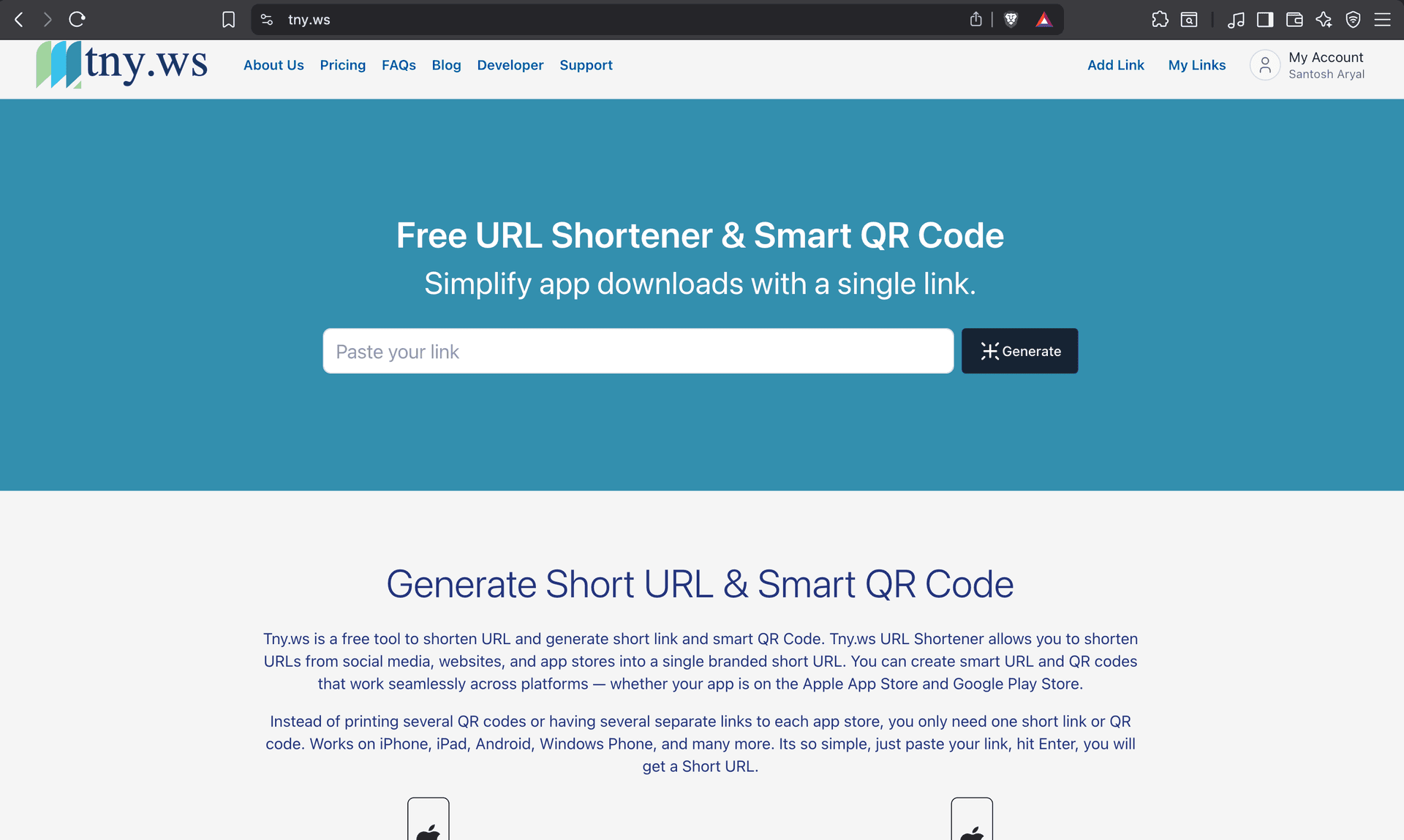 Free URL Shortener & Smart QR Code Free URL Shortener & Smart QR Code screenshot 1