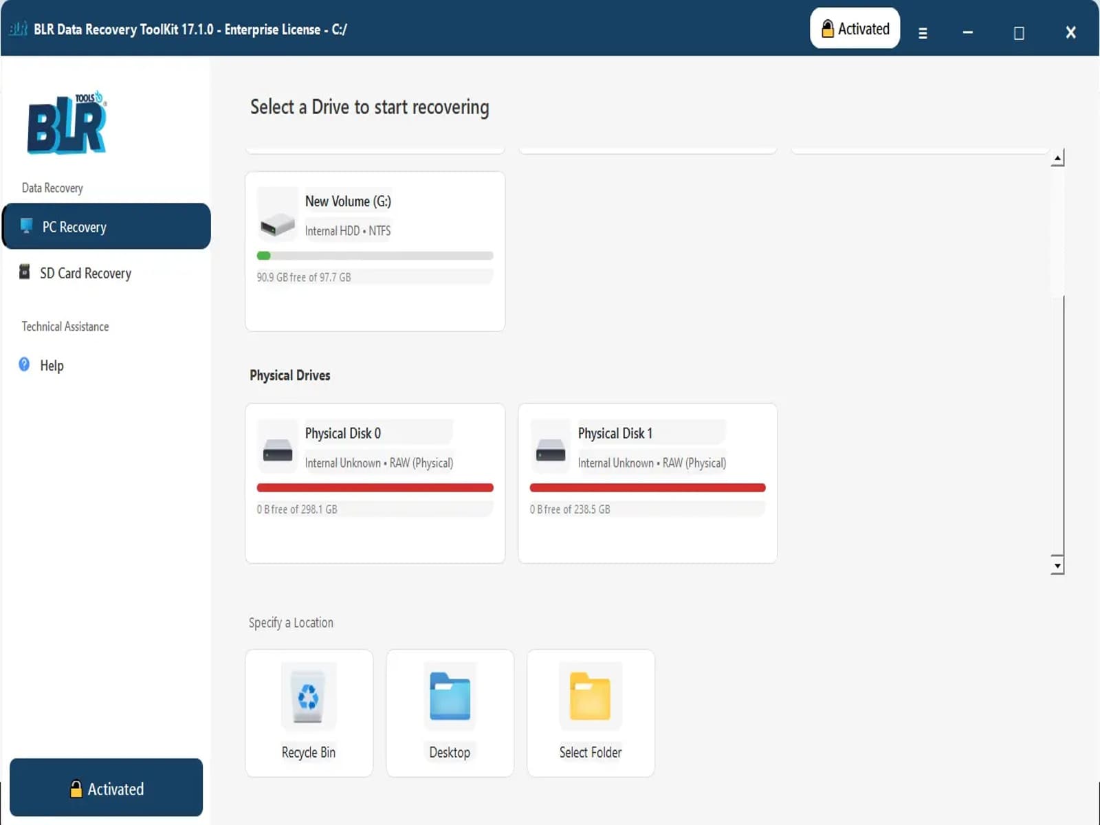 BLR Data Recovery Toolkit BLR Data Recovery Toolkit screenshot 1