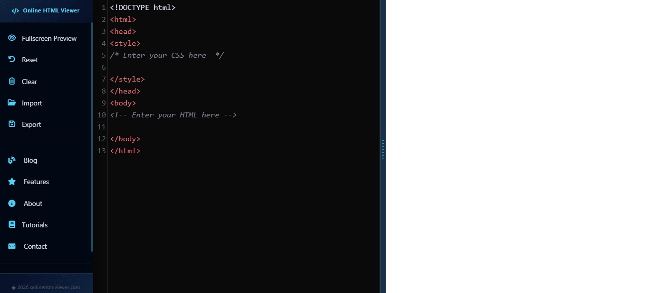 Online HTML Viewer Online HTML Viewer screenshot 1