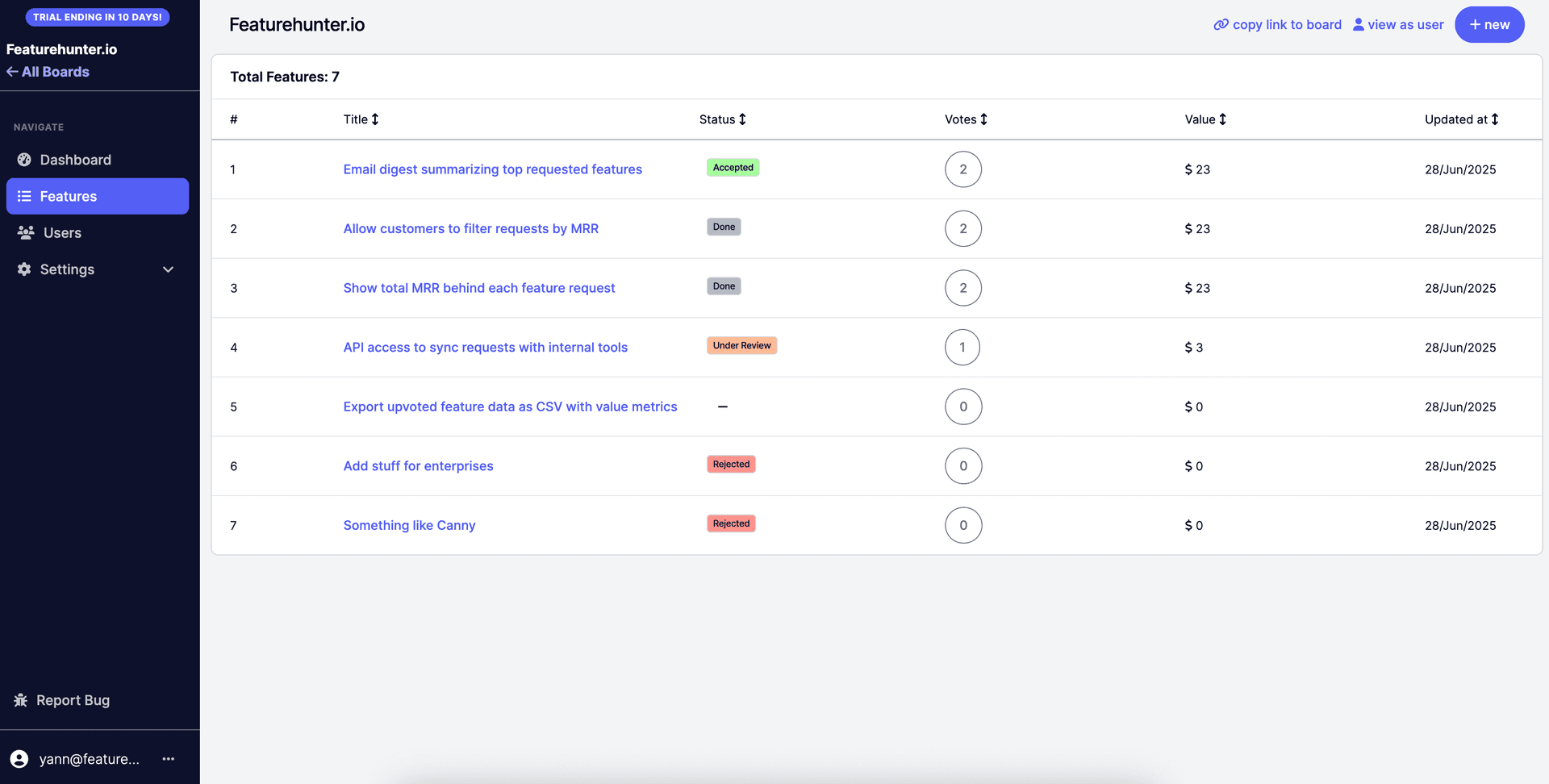 Featurehunter Featurehunter screenshot 1