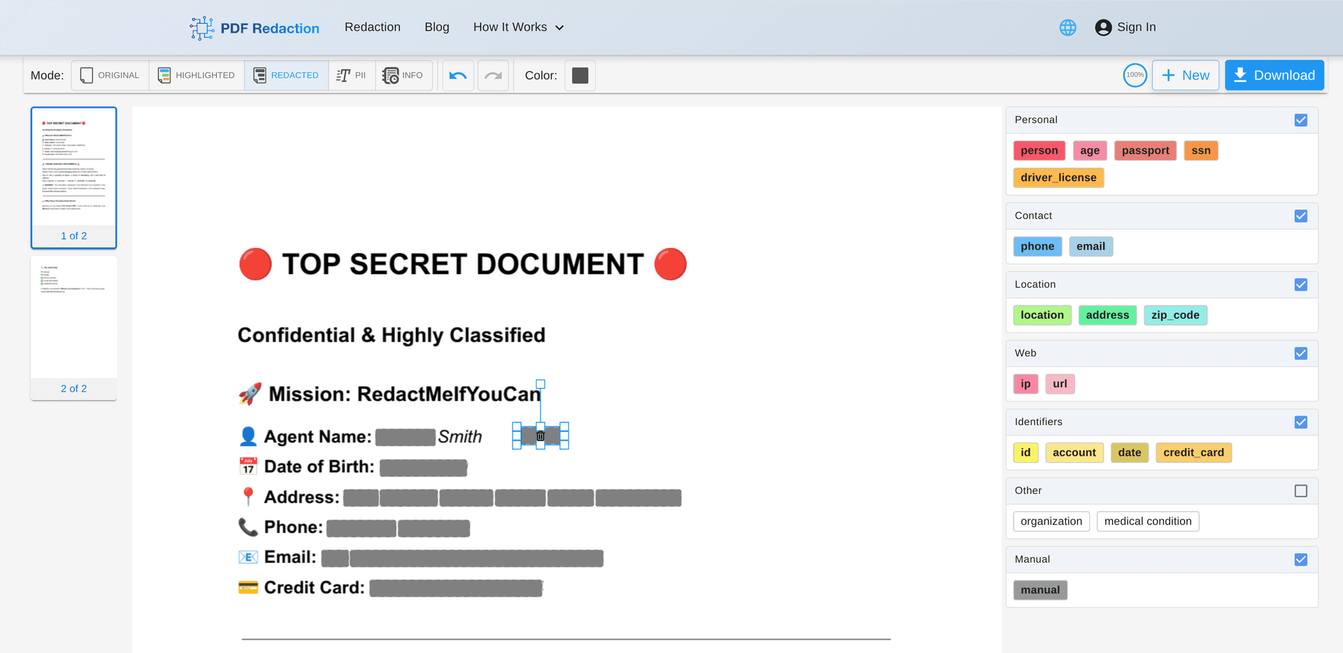 PDF Redaction PDF Redaction screenshot 1