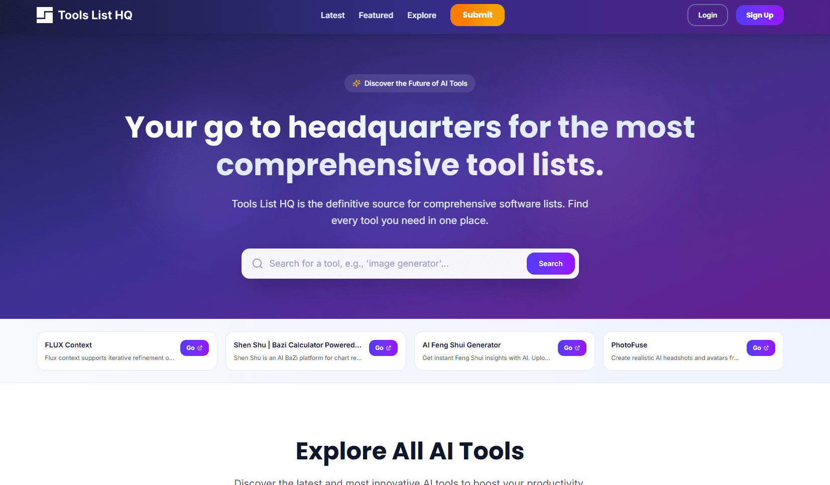 Tools List HQ Tools List HQ screenshot 1