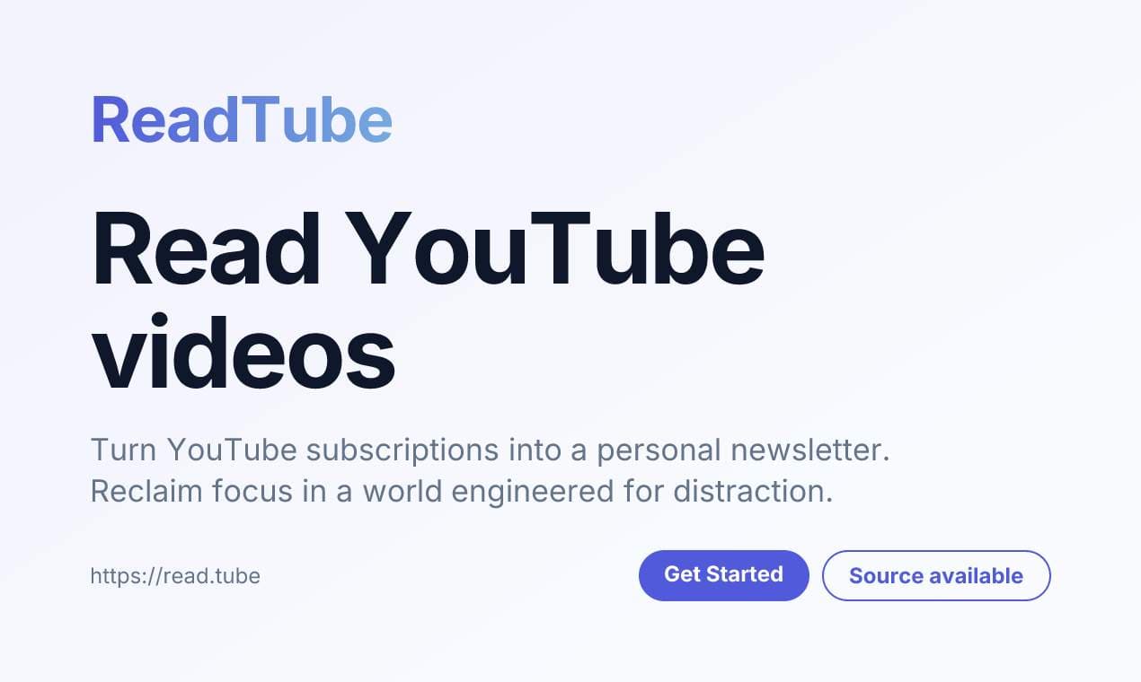 ReadTube ReadTube screenshot 1