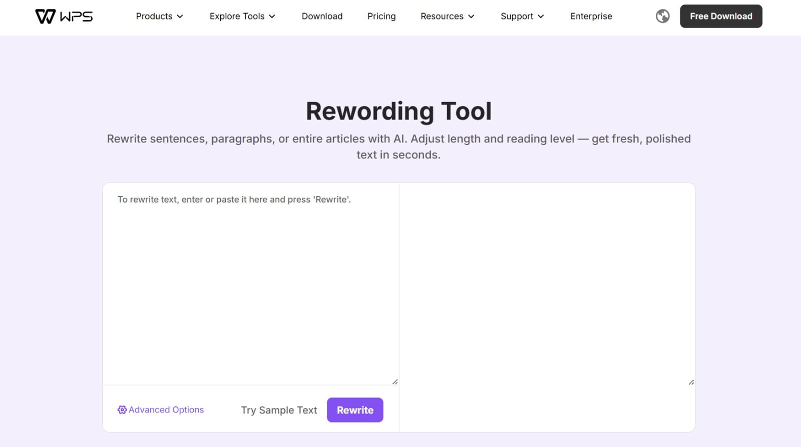 Rewording Tool Rewording Tool screenshot 1
