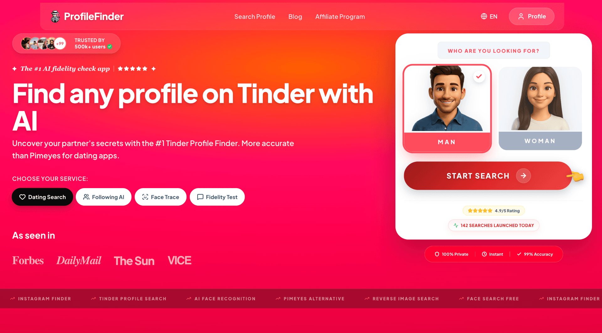 Profilefinder.ai Profilefinder.ai screenshot 1