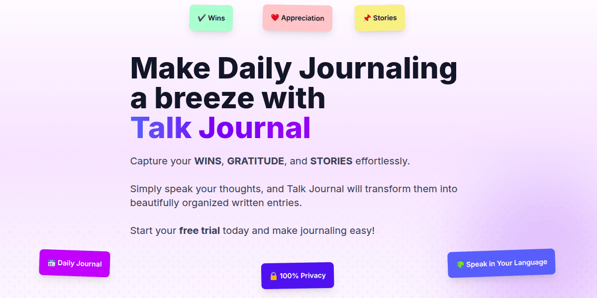 Talk Journal Talk Journal screenshot 1