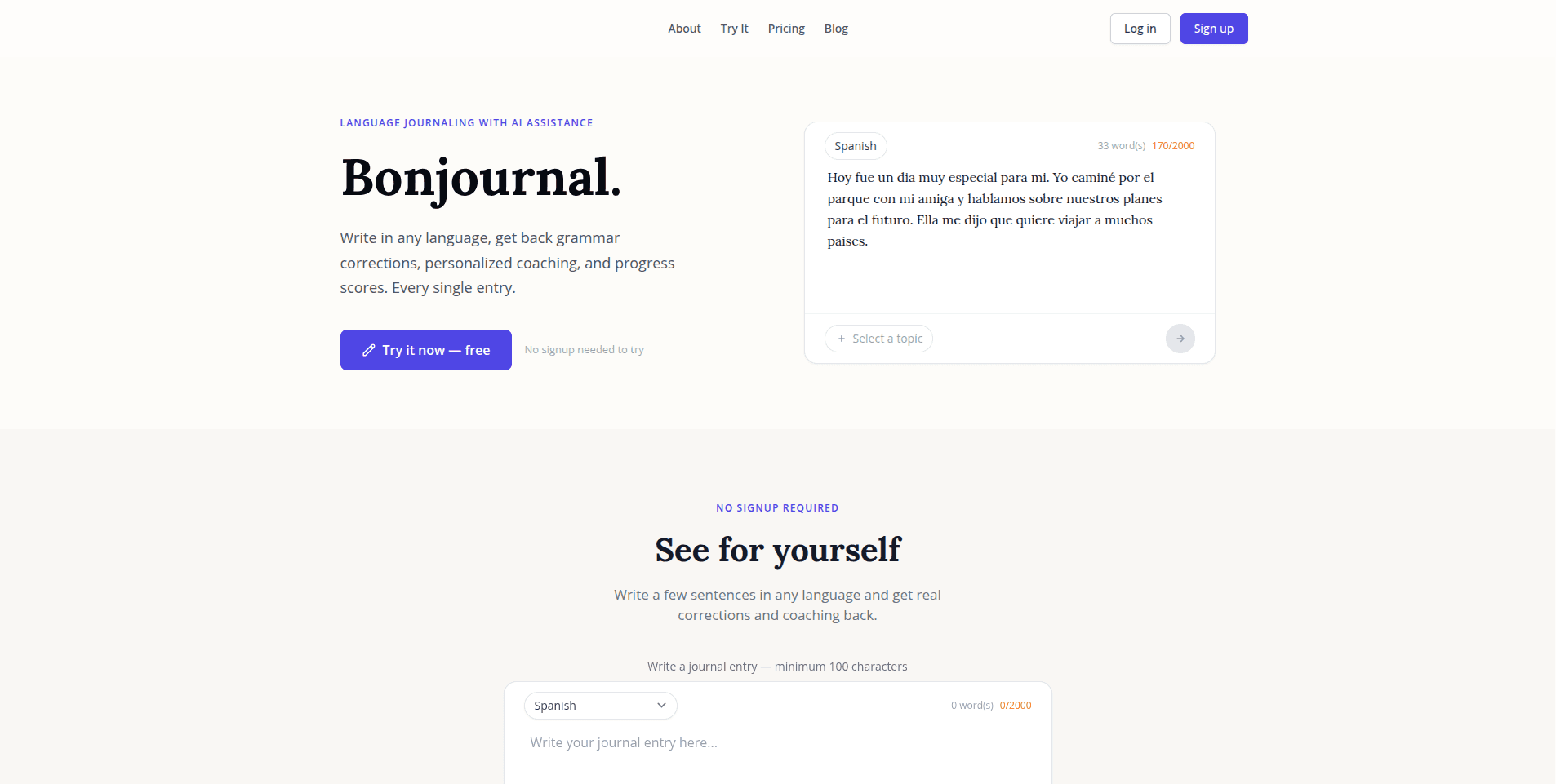 Bonjournal Bonjournal screenshot 1