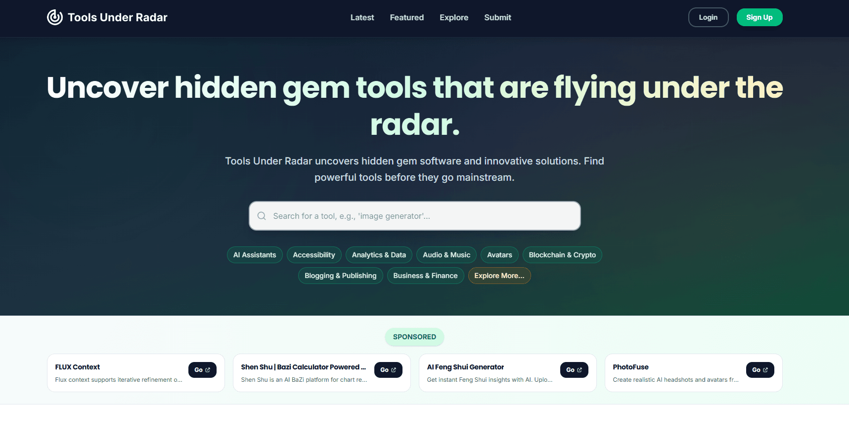 Tools Under Radar Tools Under Radar screenshot 1