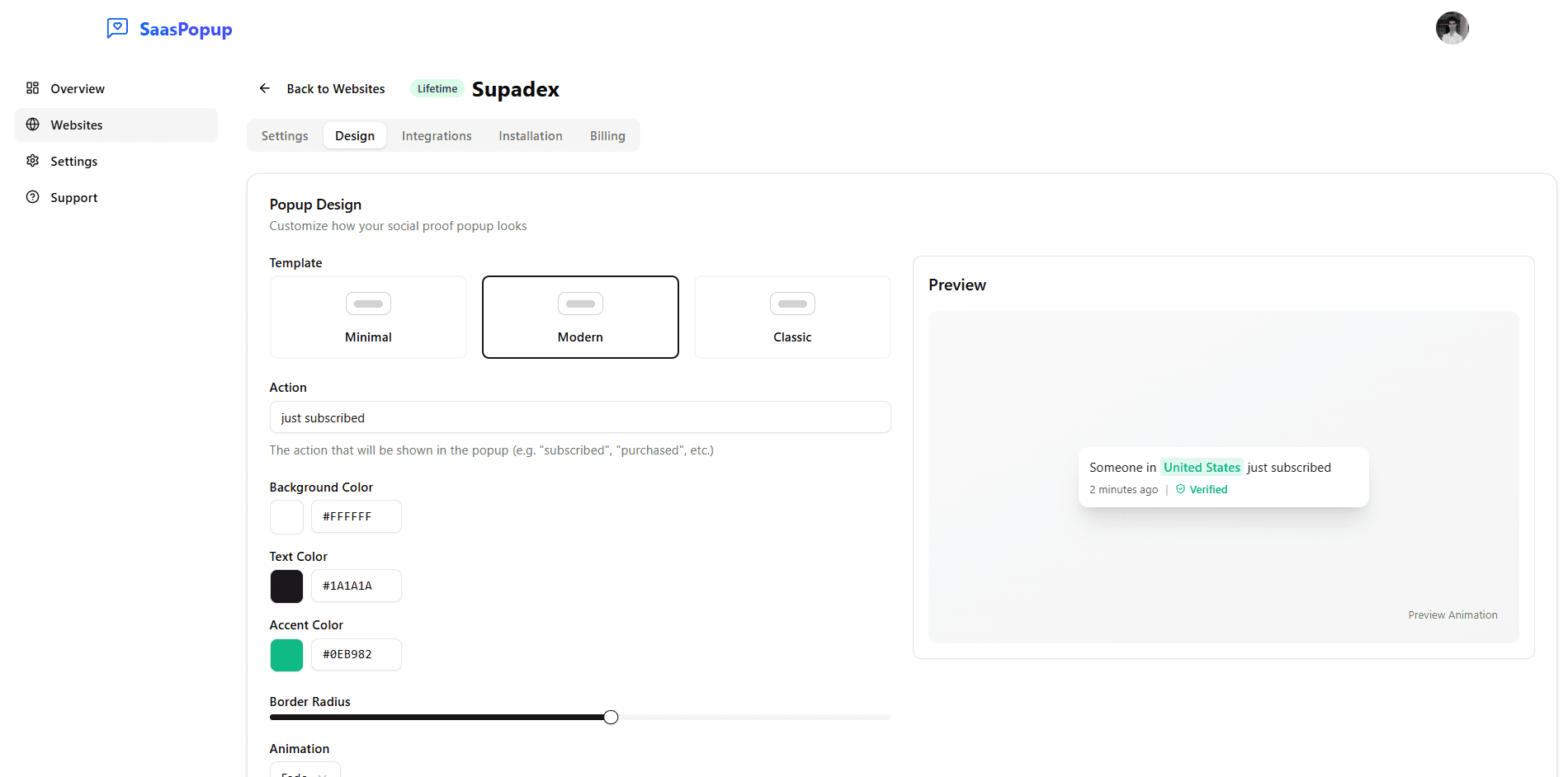 SaasPopup SaasPopup screenshot 1
