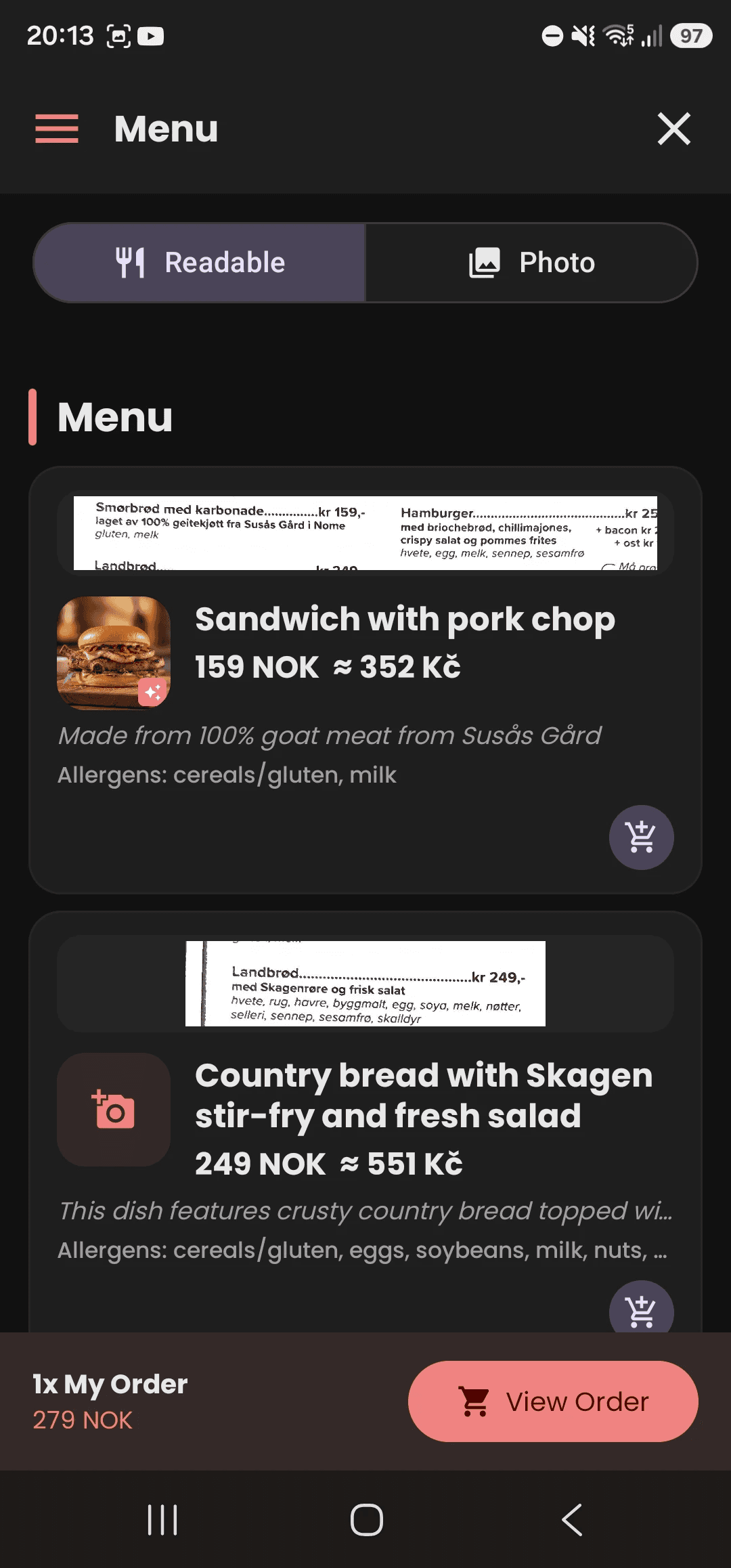 What's on the menu What's on the menu screenshot 1