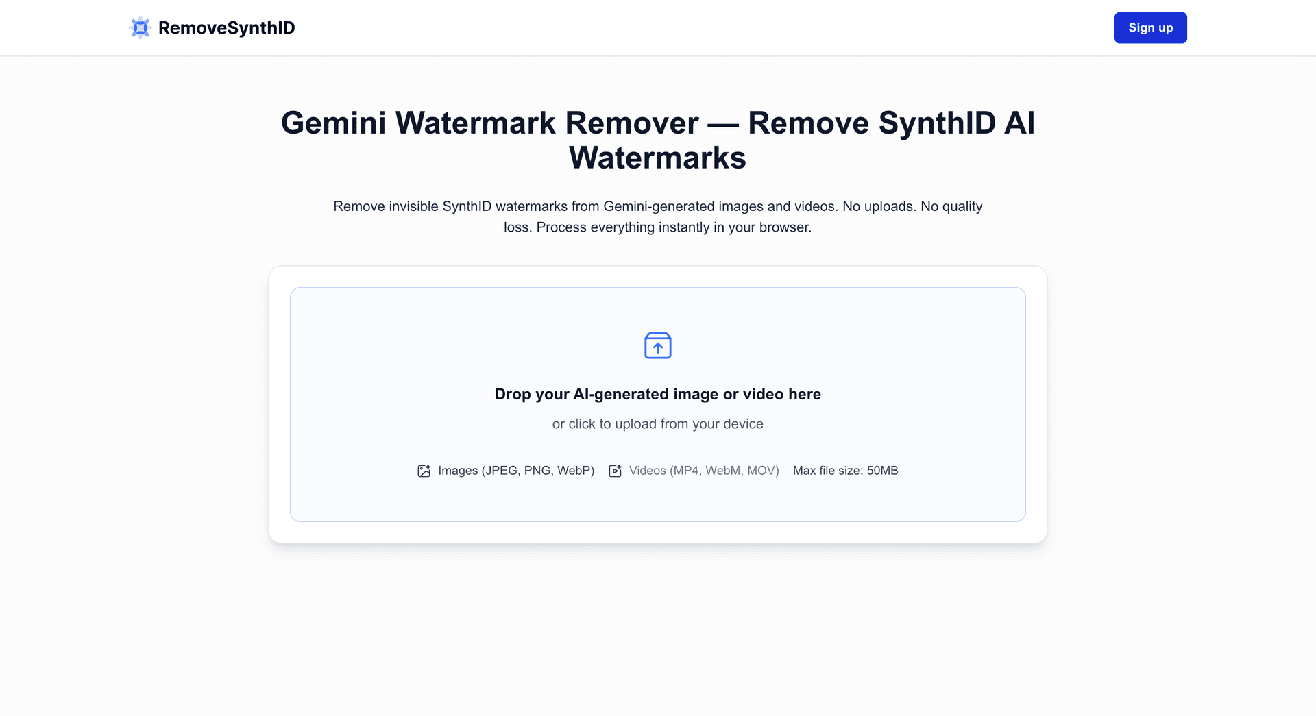 RemoveSynthID RemoveSynthID screenshot 1