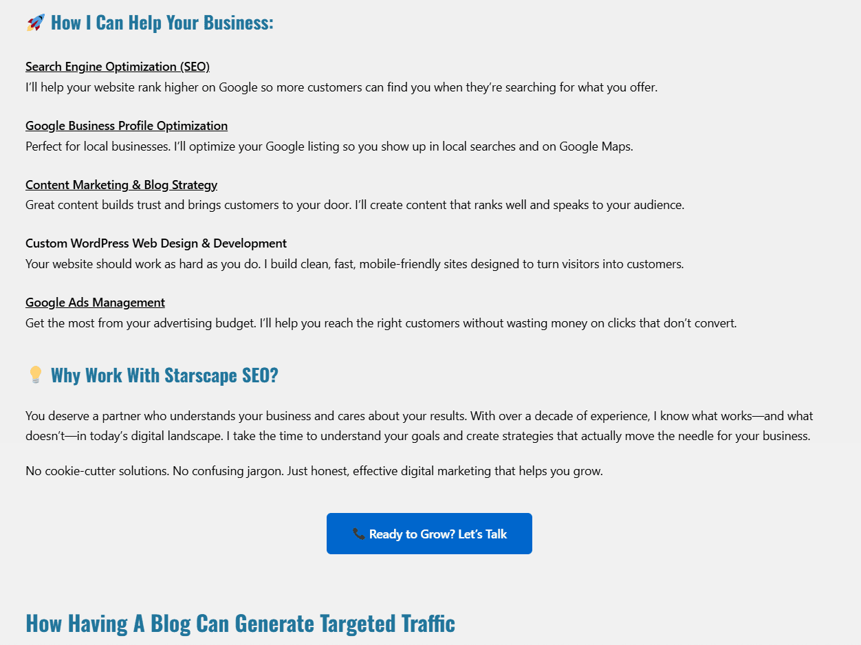 Starscape SEO Starscape SEO screenshot 1