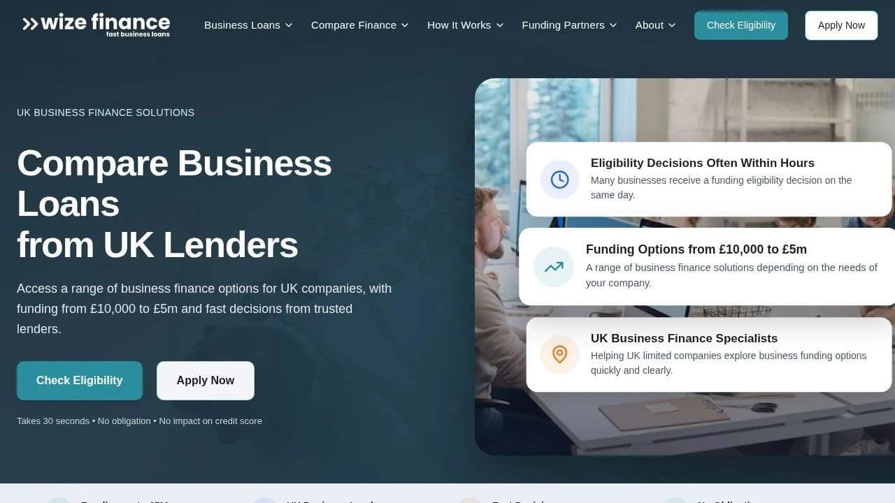 Wize Finance Eligibility Check Wize Finance Eligibility Check screenshot 1