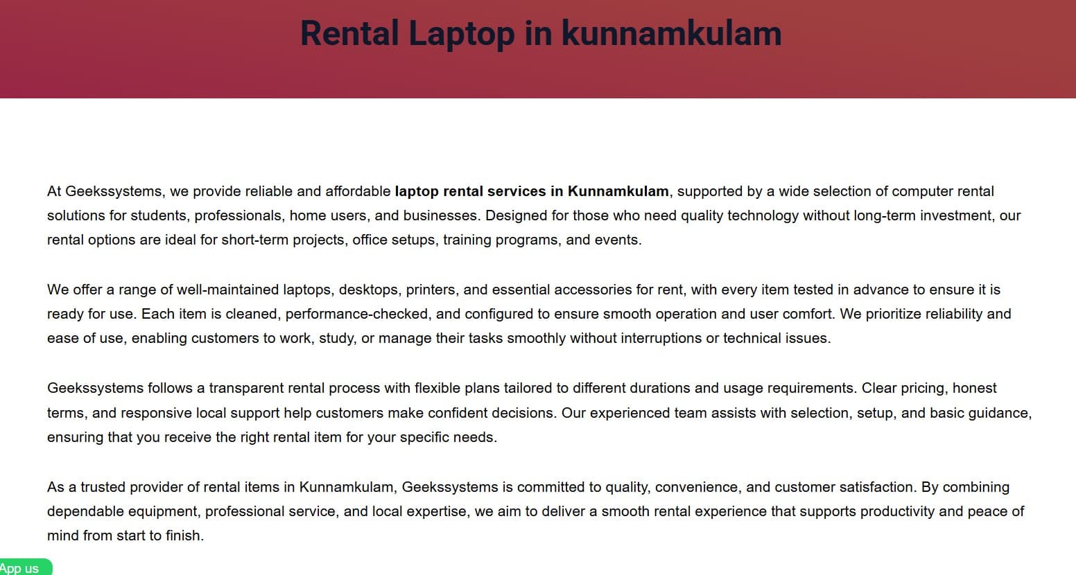 Rental Laptop Rental Laptop screenshot 1