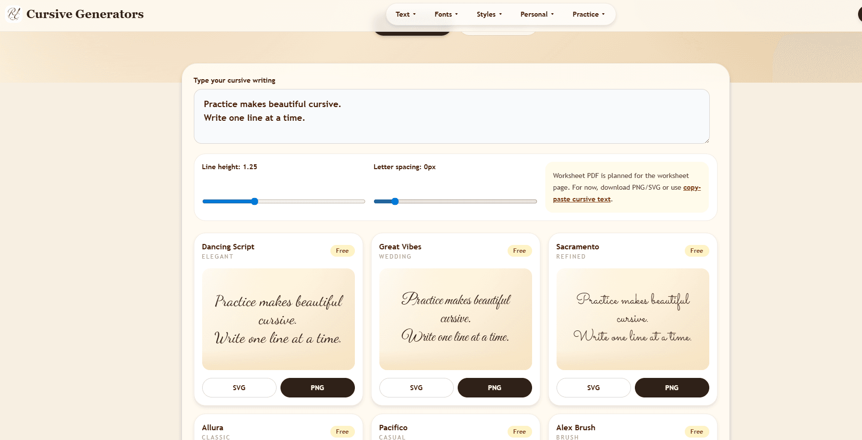 Cursive Generators Cursive Generators screenshot 1