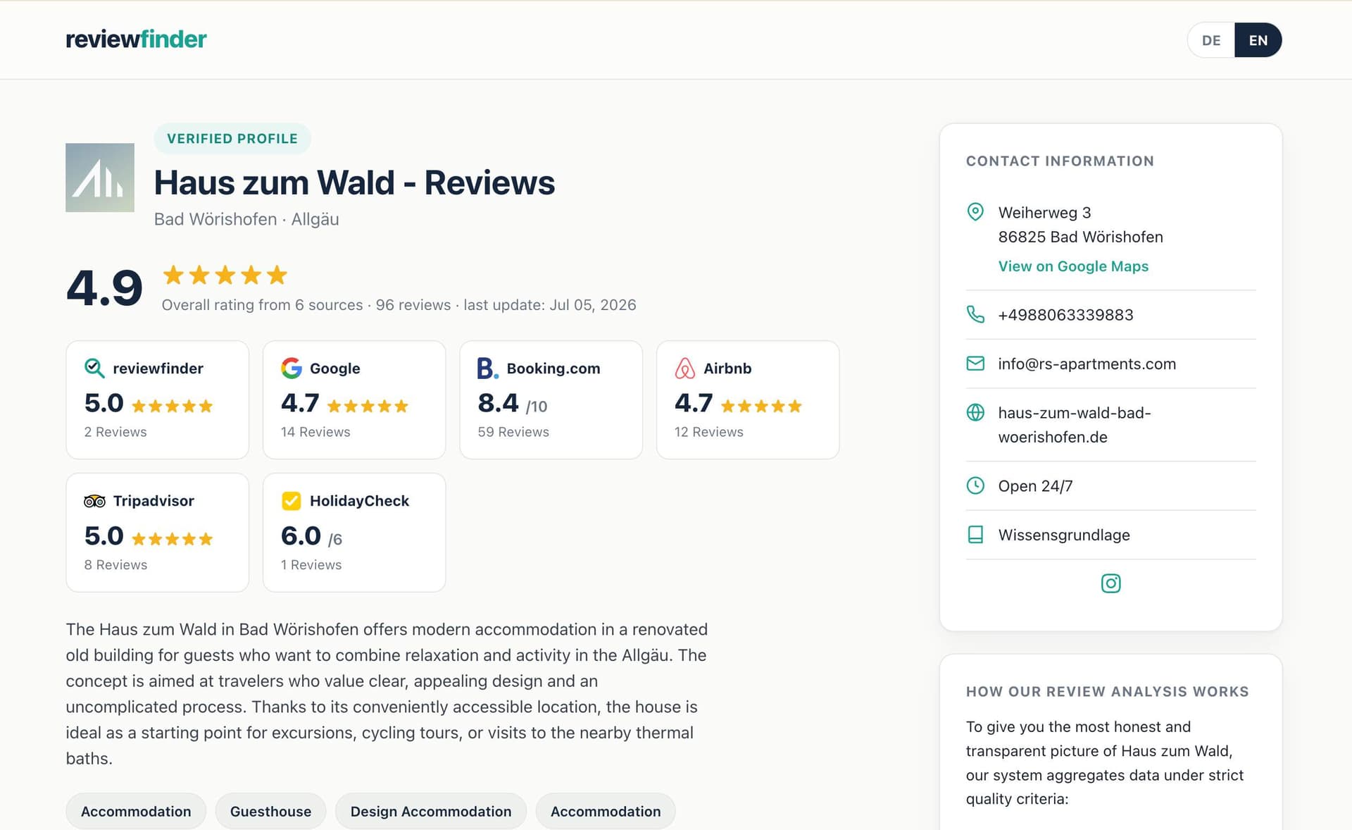 reviewfinder reviewfinder screenshot 1