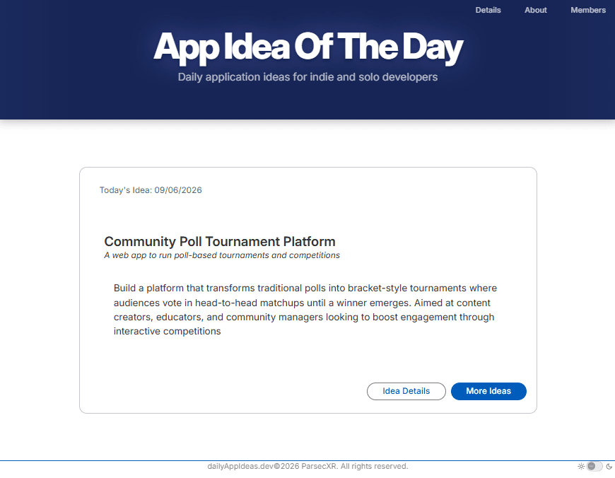 Application Idea Of The Day Application Idea Of The Day screenshot 1